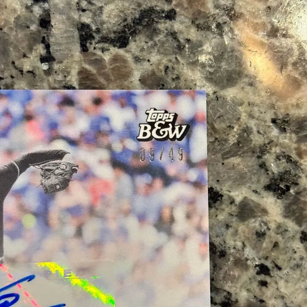 2023 Topps Black & White #55-A Taj Bradley Rookie RC Auto /49 Tampa Bay Rays